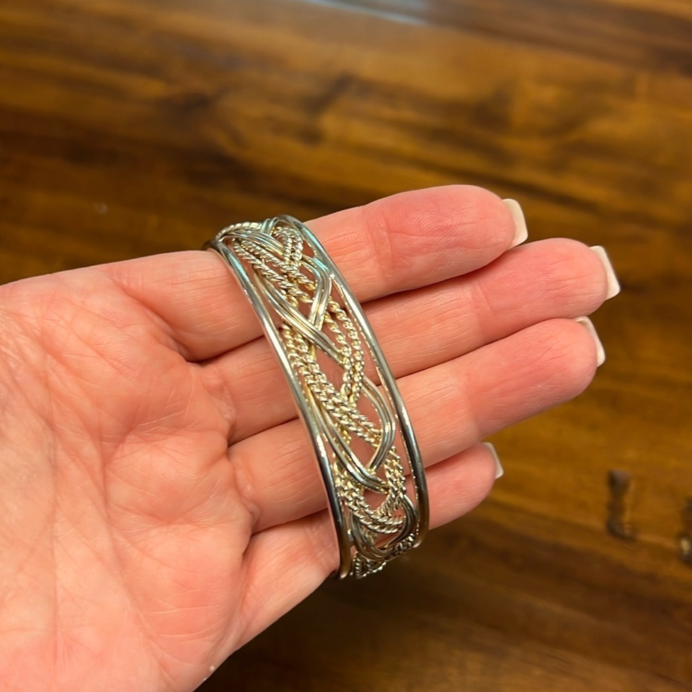 Silver bangle bracelet